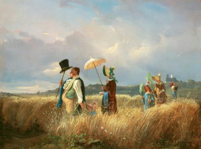 The Sunday Walk by Carl Spitzweg